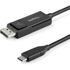 StarTech.com USB C to DisplayPort 1.2 Cable 4K 60Hz 2m Dual Directional DP to USB-C or USB-C to DP Video Adapter Cable Reversible HBR2/HDR Cable for USB Type C/TB3 Monitor (CDP2DP2MBD)(4K)