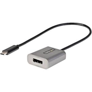 StarTech.com USB-C to DisplayPort 1.4 Adapter Cable 1m – 8K/5K/4K USB Type-C to DP 1.4 Alt Mode Video Converter Cable – HBR3/HDR/DSC – DP 60Hz Monitor Cable – Thunderbolt 3 (CDP2DP141MB)(Silver)