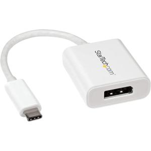 StarTech.com USB-C to DisplayPort 1.4 Adapter Cable 1m – 8K/5K/4K USB Type-C to DP 1.4 Alt Mode Video Converter Cable – HBR3/HDR/DSC – DP 60Hz Monitor Cable – Thunderbolt 3 (CDP2DP141MB)(white)