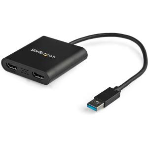 StarTech.com USB-C to Dual HDMI Adapter, USB Type-C Multi-Monitor MST Hub, Dual Display HDMI 4K 60Hz for PC Splitter, HDR, Built-in Extra-Long Cable – Windows Only (MST14CD122HD)(USB-A)