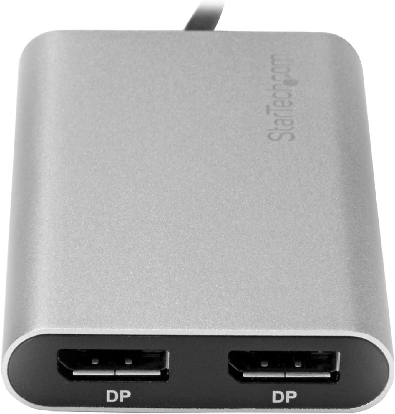 imageAdaptateur Thunderbolt 3 vers Double DisplayPort DP 4K 60 Hz Compatible Windows Uniquement Adaptateur dcran Vido Thunderbolt 3 vers Double DisplayPort USB Type C vers Double DP TB32DP2