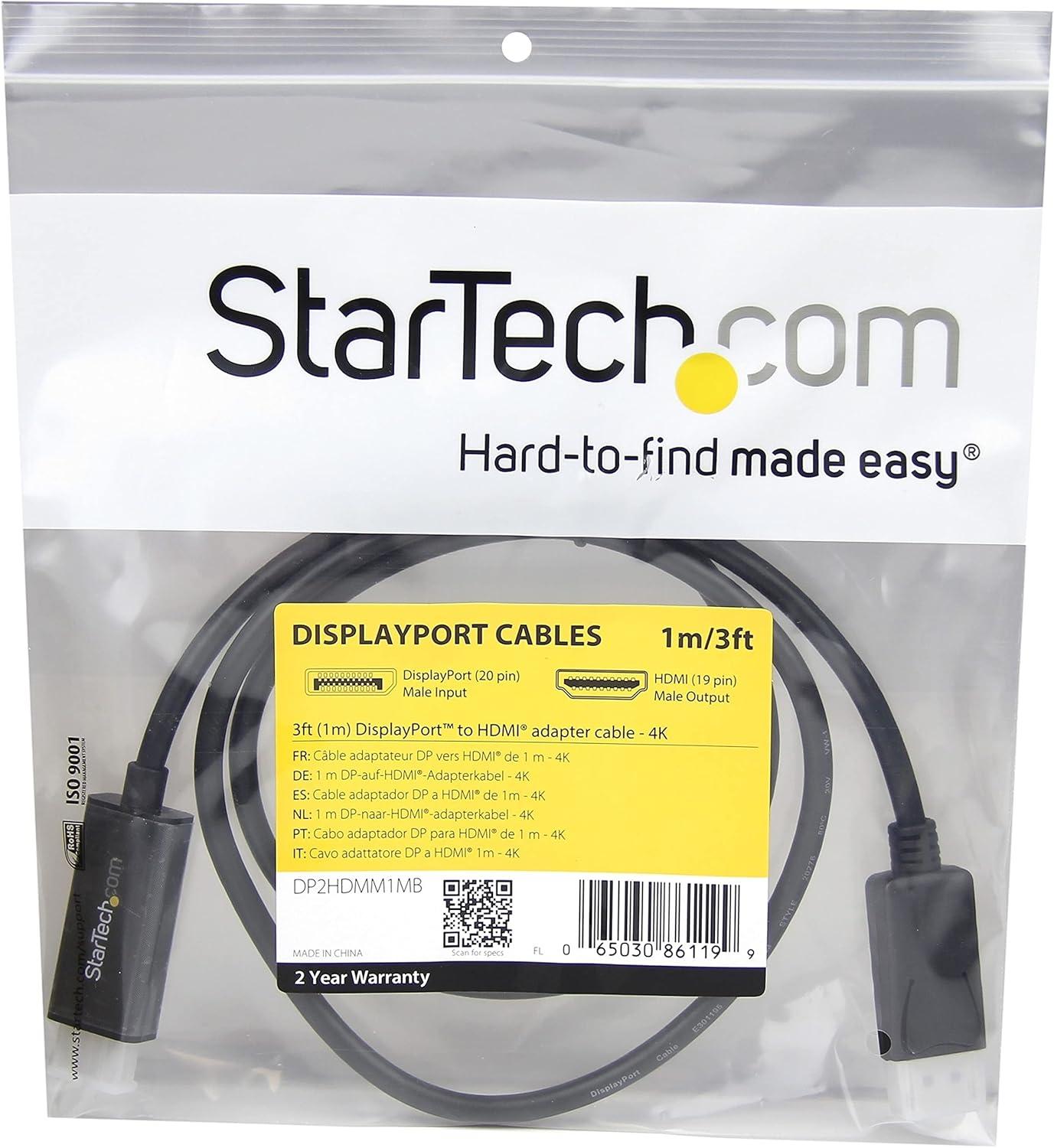 imageStarTech Adaptateur DP noir noir 90 cm