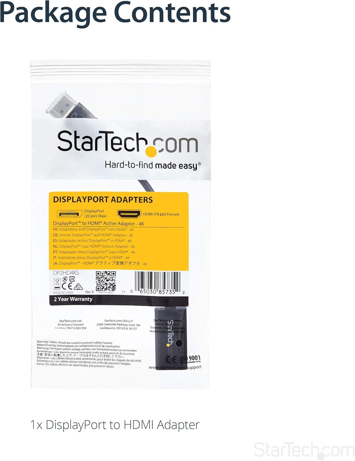 imageStarTech DisplayPort 12 Adaptateur HDMI Noir32 Go