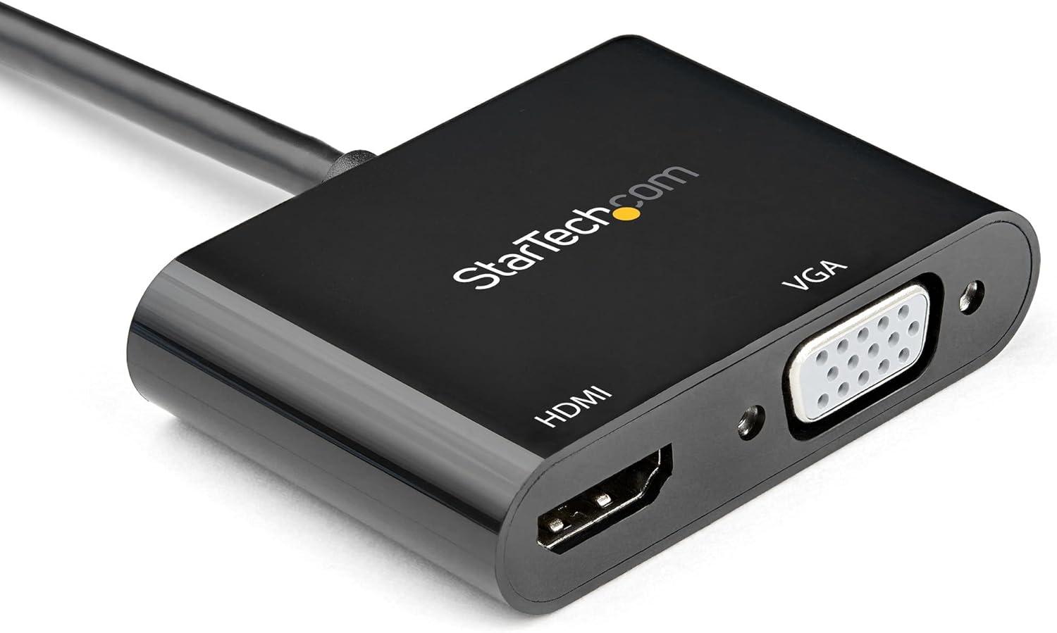 imageStarTechcom Adaptateur DisplayPort vers HDMI VGA Dongle Convertisseur Numrique Multiport Actif Vido dcran DP 12 Mle vers HDMI 20 4K 60 Hz VGA Femelle pour PCCG DP2VGAHD20
