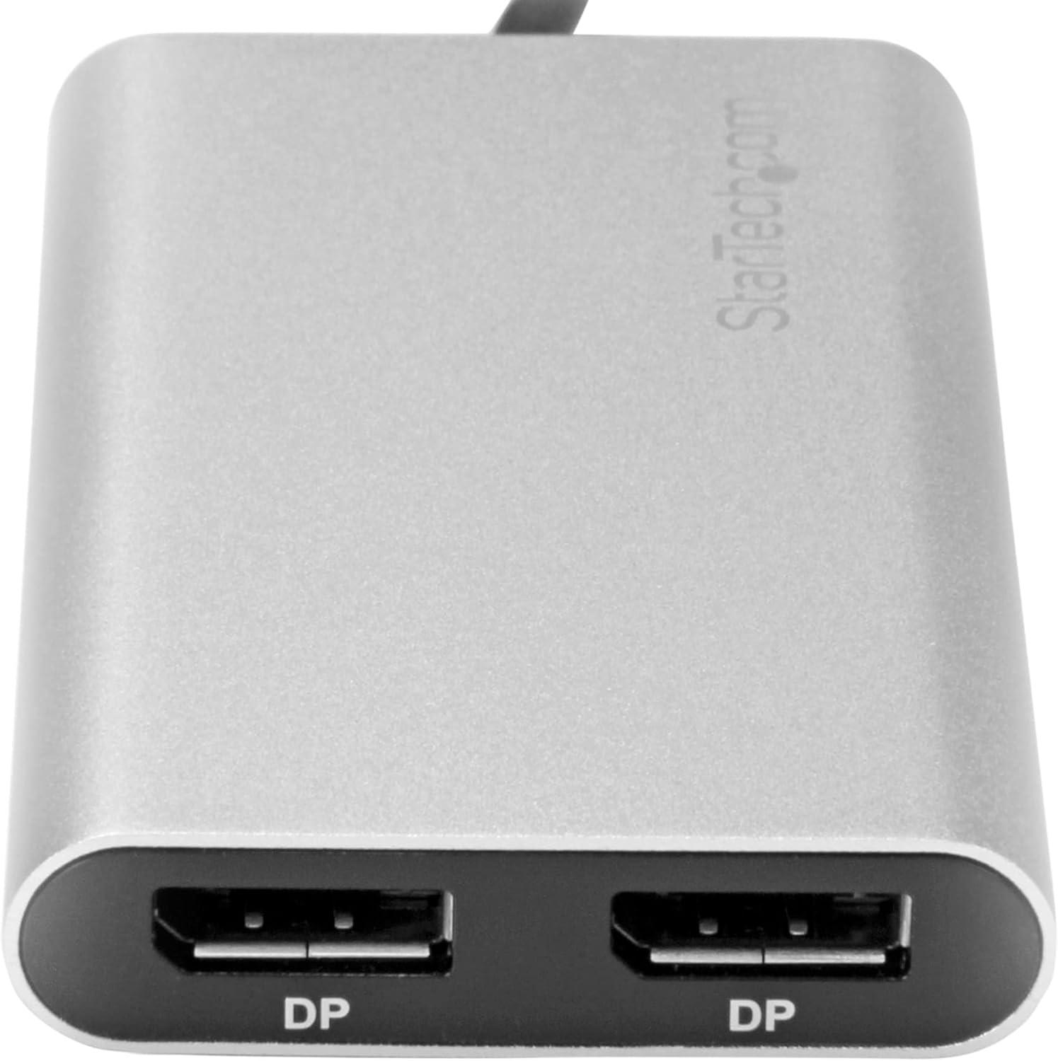 imageStarTechcom Adaptateur Thunderbolt 3 vers Double DP Adaptateur Vido Double cranMulticran Thunderbolt 3 vers Double DP 12 DP 4K 60 Hz5k Thunderbolt Type C vers DP TB32DP2TDisplayPort Mac et Windows