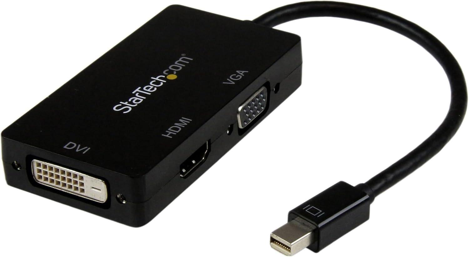 imageStarTechcom Adaptateur audio vido de voyage Convertisseur 2en1 DisplayPort vers HDMI ou VGA 1920x1200 1080p Noir DP2HDVGANoir