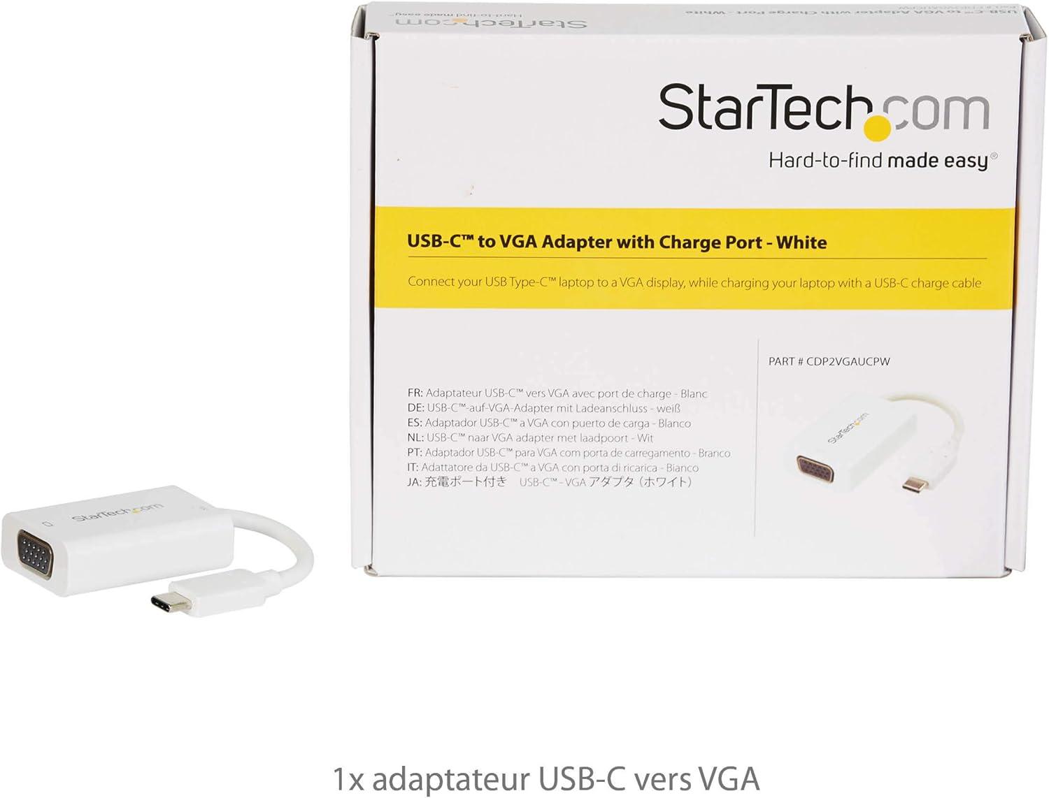 imageStarTechcom Adaptateur vido USBC vers VGA Convertisseur USB TypeC vers HD15 MF 1920x1200 1080p Noir CDP2VGABlanc