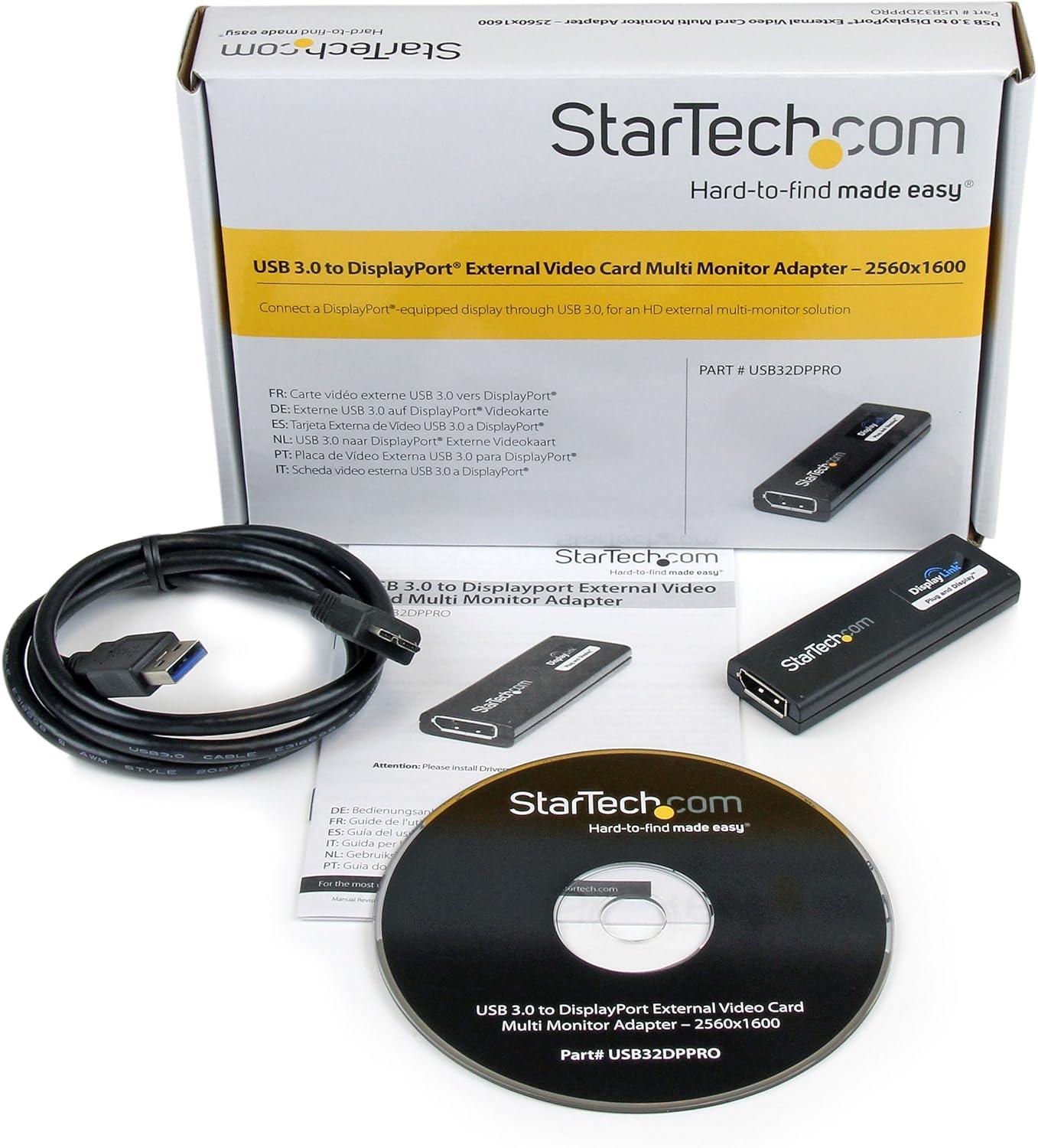 imageStarTechcom Adaptateur vido multicrans USB 30 vers DisplayPort Carte graphique externe MF 2560x1600 USB32DPPROUSB 30