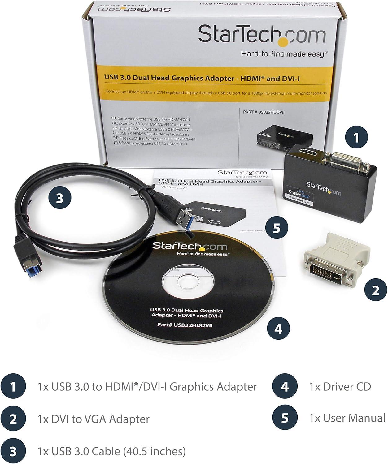 imageStarTechcom Adaptateur vido multicrans USB 30 vers DisplayPort Carte graphique externe MF 2560x1600 USB32DPPROUSB 30