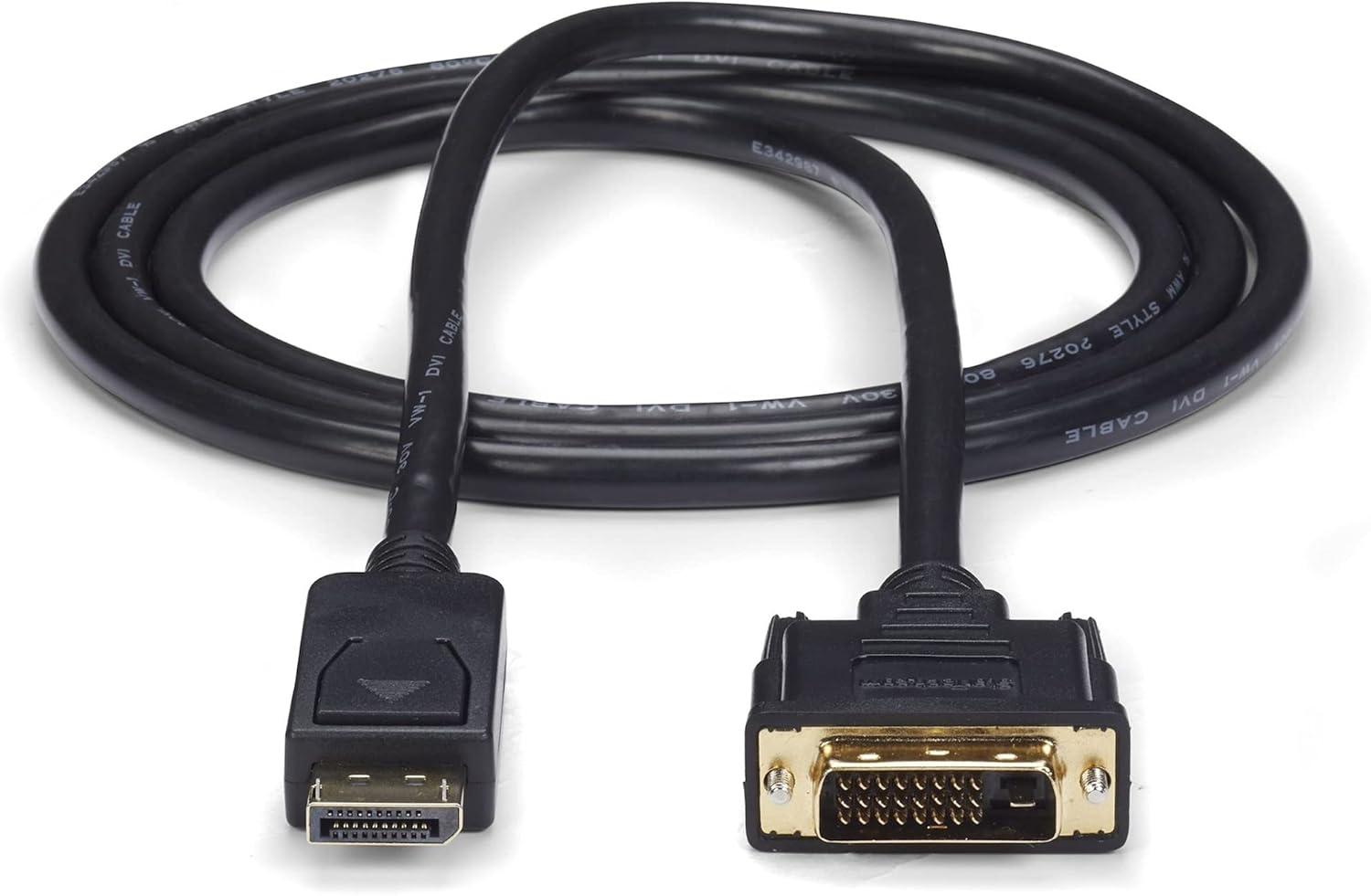 imageStarTechcom Cble DisplayPort vers DVI 2 m 1920 x 1200 MM Cble Adaptateur convertisseur DisplayPort DP vers DVI Cordon DisplayPort Cble dcran DisplayPort passif DP2DVI2MM61 8 m
