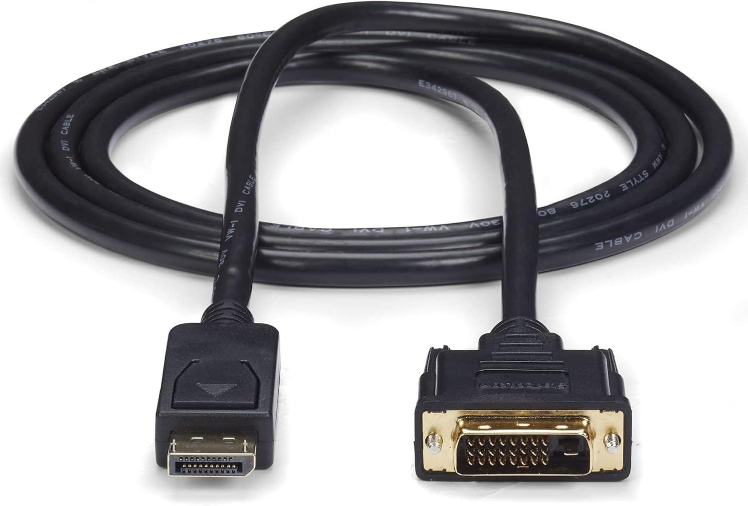 imageStarTechcom Cble DisplayPort vers DVI 2 m 1920 x 1200 MM Cble Adaptateur convertisseur DisplayPort DP vers DVI Cordon DisplayPort Cble dcran DisplayPort passif DP2DVI2MM61 8 m