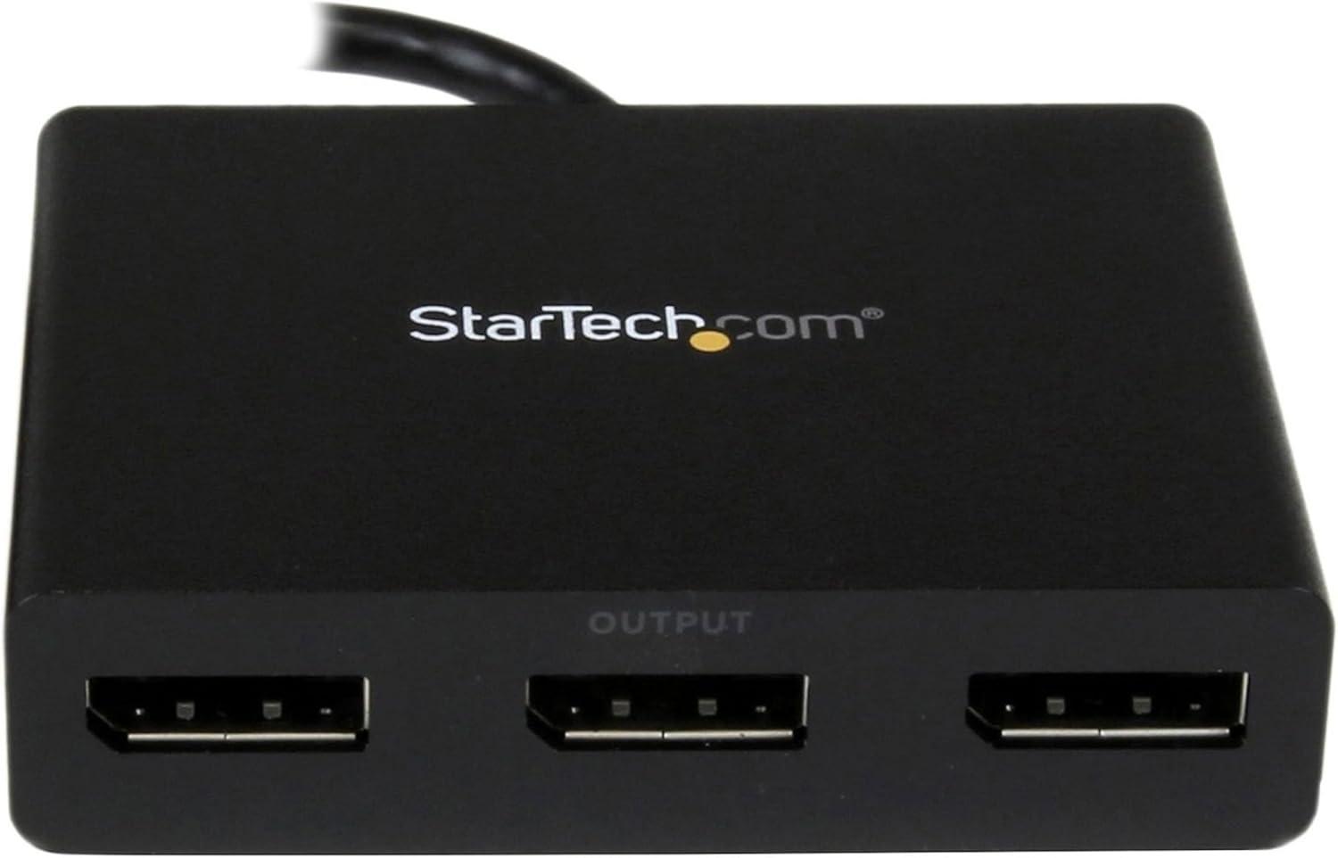 imageStarTechcom Rpartiteur DisplayPort 12 4 ports Adaptateur MultiMoniteur DisplayPort vers 4x DP Hub MST pour Ordinateur Quad 1080p 60Hz Windows Uniquement Pas de Pilote MSTDP124DP3 x DP 12