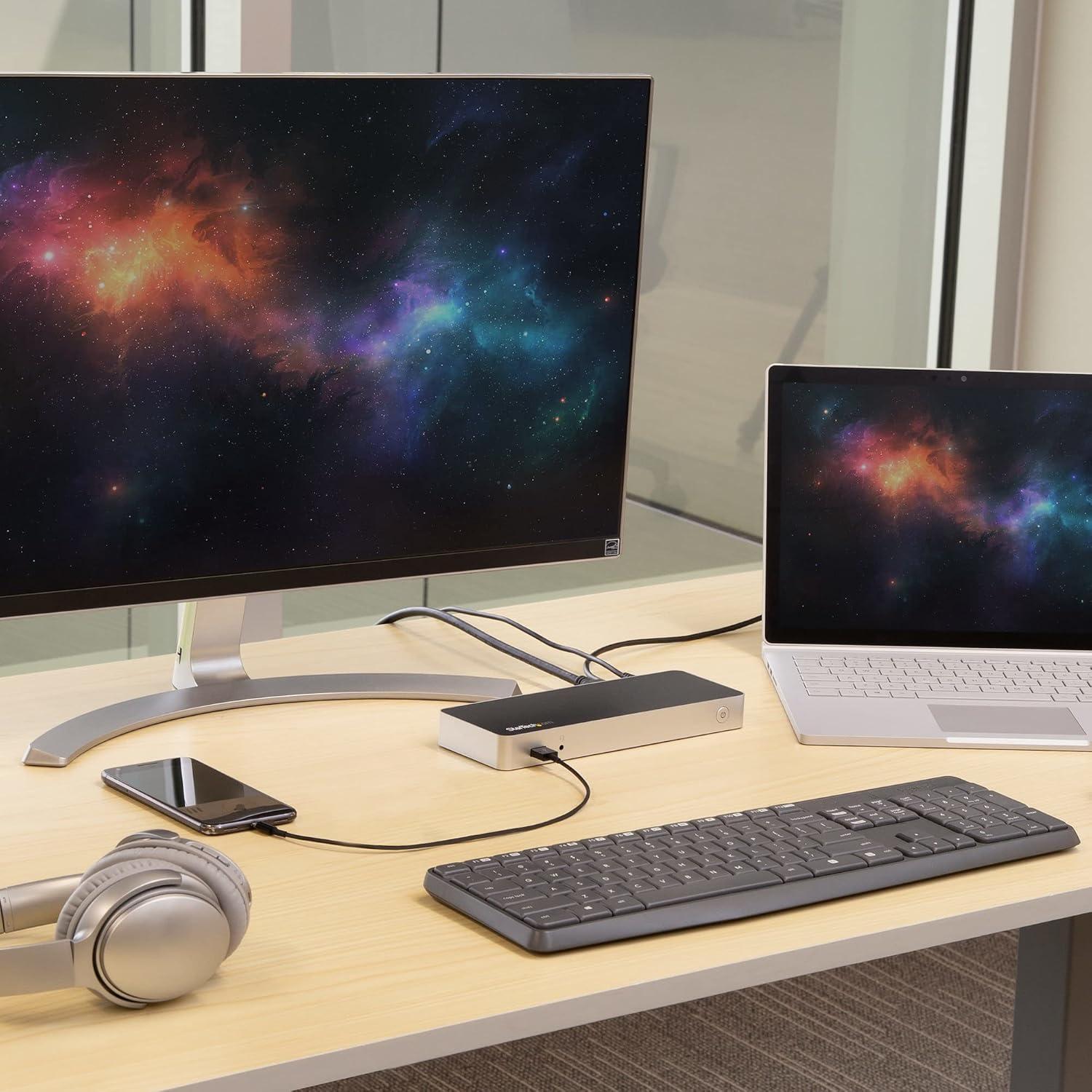 imageStarTechcom Station daccueil USBC double affichage pour PC portable Windows MST et Power Delivery 60W Adaptateurs HDMI vers DVI MST30C2HHPDU
