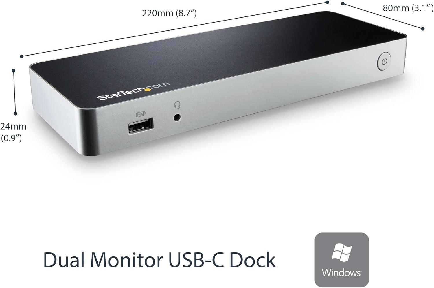 imageStarTechcom Station daccueil USBC double affichage pour PC portable Windows MST et Power Delivery 60W Adaptateurs HDMI vers DVI MST30C2HHPDU