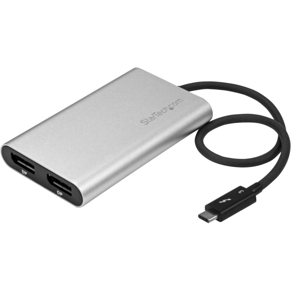 imageAdaptateur Thunderbolt 3 vers Double DisplayPort DP 4K 60 Hz Compatible Windows Uniquement Adaptateur dcran Vido Thunderbolt 3 vers Double DisplayPort USB Type C vers Double DP TB32DP2