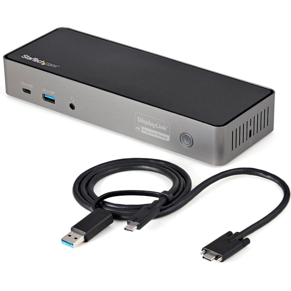 imageStarTech Docking Station Hbrida Universal para Tres Monitores DisplayPort y HDMI 4K de 60Hz 85W