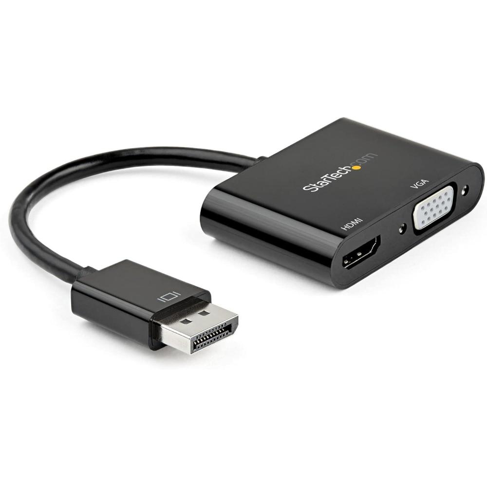 imageStarTechcom Adaptateur DisplayPort vers HDMI VGA Dongle Convertisseur Numrique Multiport Actif Vido dcran DP 12 Mle vers HDMI 20 4K 60 Hz VGA Femelle pour PCCG DP2VGAHD20