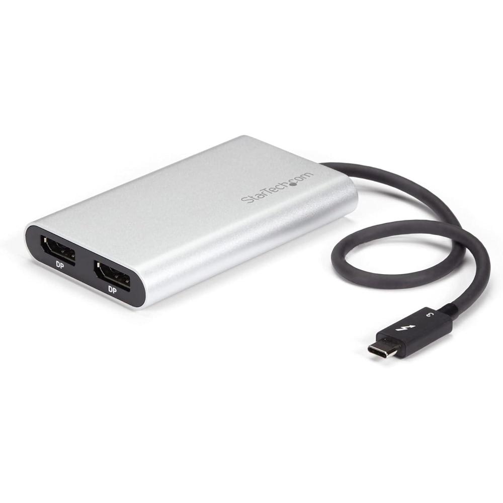 imageStarTechcom Adaptateur Thunderbolt 3 vers Double DP Adaptateur Vido Double cranMulticran Thunderbolt 3 vers Double DP 12 DP 4K 60 Hz5k Thunderbolt Type C vers DP TB32DP2TDisplayPort Mac et Windows
