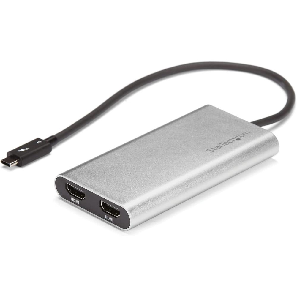 imageStarTechcom Adaptateur Thunderbolt vers Double HDMI 20 Adaptateur Vido Double cran TB USB Type C vers HDMI 20 4K 60 Hz Certifi Thunderbolt MacWindowsHDMI 4K60 Mac et Windows