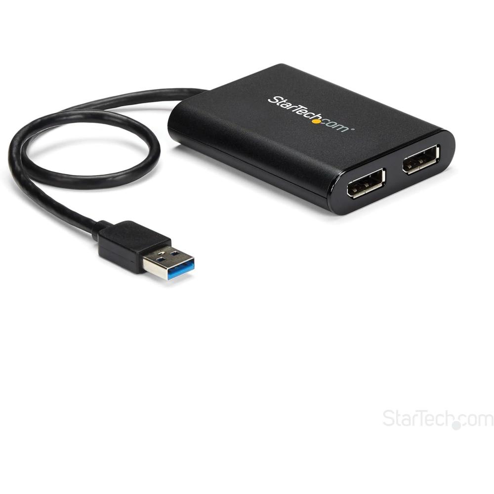 imageStarTechcom Adaptateur USB 30 vers double DisplayPort 4K 60 Hz Carte graphique externe USB 30 vers 2 ports DP USB32DP24K60