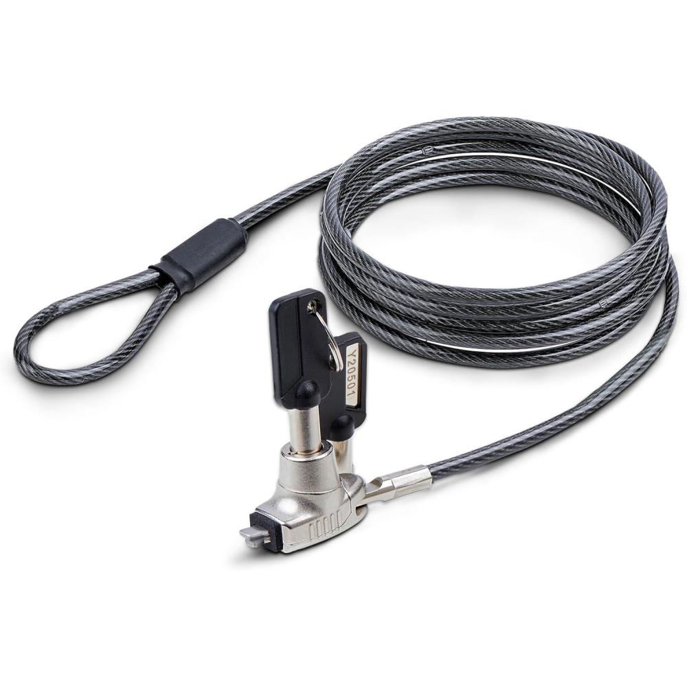 imageStarTechcom Antivol pour Ordinateur Portable Compatible Slot Noble Wedge Cble de Verrouillage de 15m Serrure Cl