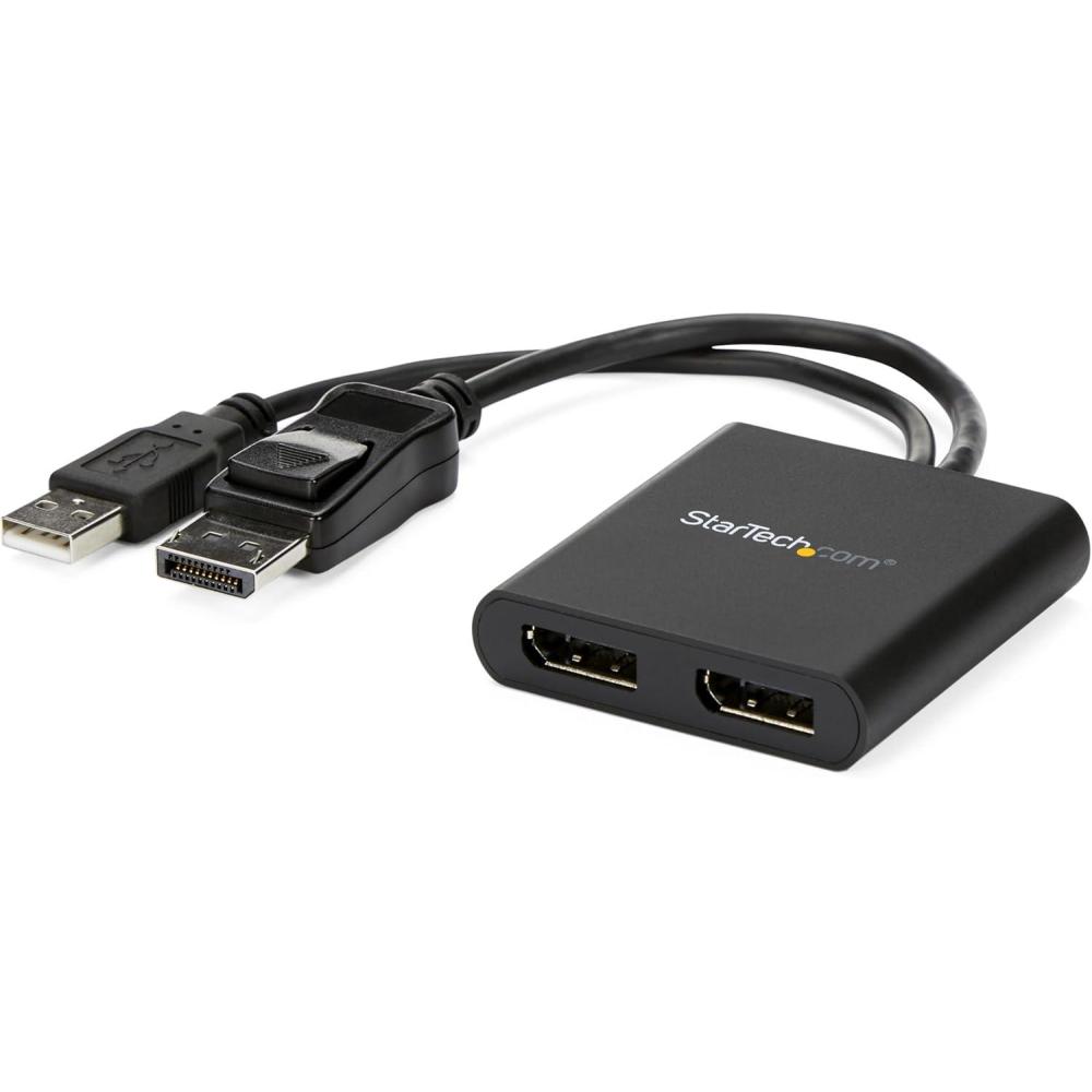 imageStarTechcom Rpartiteur DisplayPort 12 4 ports Adaptateur MultiMoniteur DisplayPort vers 4x DP Hub MST pour Ordinateur Quad 1080p 60Hz Windows Uniquement Pas de Pilote MSTDP124DP2 x DP 12