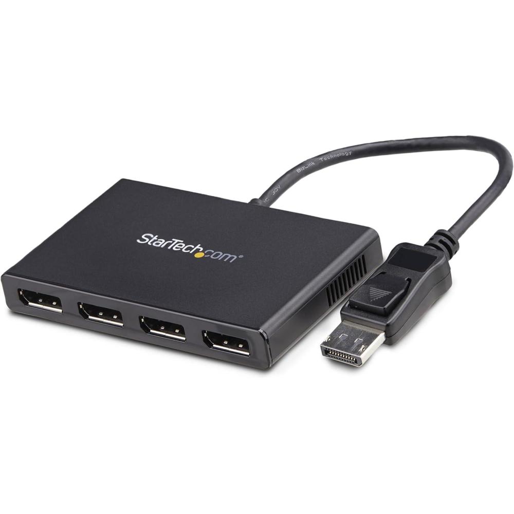 imageStarTechcom Rpartiteur DisplayPort 12 4 ports Adaptateur MultiMoniteur DisplayPort vers 4x DP Hub MST pour Ordinateur Quad 1080p 60Hz Windows Uniquement Pas de Pilote MSTDP124DP4 x DP 12