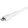 Câble USB-C vers Lightning Blanc Robuste 1 m – Câble de Charge/Synchronistation USB Type C vers Lightning Fibre Aramide – iPad/iPhone 12 Certifié Apple Mfi (RUSBCLTMM1MW)(Noir)