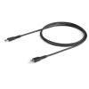 Câble USB-C vers Lightning bLANC Robuste 2 m – Câble de Charge/Synchronistation USB Type C vers Lightning Fibre Aramide – iPad/iPhone 12 Certifié Apple MFi (RUSBCLTMM2MW)(Noir)