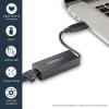 StarTech.com Adaptateur USB 3.0 vers Gigabit Ethernet – Convertisseur Réseau 10/100/1000 NIC – Adaptateur Réseau USB vers RJ45 pour PC Portables et de Bureau – Alimenté par Bus USB (USB31000S)(Black)