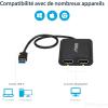 StarTech.com Adaptateur USB 3.0 vers double DisplayPort 4K 60 Hz – Carte graphique externe USB 3.0 vers 2 ports DP (USB32DP24K60)