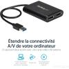 StarTech.com Adaptateur USB 3.0 vers double DisplayPort 4K 60 Hz – Carte graphique externe USB 3.0 vers 2 ports DP (USB32DP24K60)
