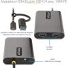 StarTech.com Adaptateur USB-C vers Double HDMI – USB-C ou A vers 2X HDMI – 4K 60Hz – 100W Power Delivery Pass-Through – Câble Intégré de 30cm – Convertisseur USB-C vers HDMI (109B-USBC-HDMI)(2 x HDMI & PD pass-thru)
