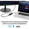 StarTech.com Adaptateur Vidéo Multi-écrans USB 3.0 vers DisplayPort 4K – Carte Graphique Externe Certifié DisplayLink – Ultra HD 4K (USB32DP4K)