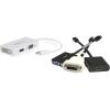 StarTech.com Adaptateur audio / vidéo de voyage – Convertisseur 2-en-1 DisplayPort vers HDMI ou VGA – 1920×1200 / 1080p – Noir (DP2HDVGA)(White)