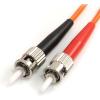 StarTech.com Câble / Jarretière fibre optique duplex multimode 62.5/125 OM1 de 2m – ST vers SC – Orange (FIBSTSC2)(1 m)