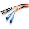 StarTech.com Câble / Jarretière fibre optique duplex multimode 62.5/125 OM1 de 2m – ST vers SC – Orange (FIBSTSC2)(10 ft/3 m)