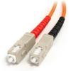 StarTech.com Câble / Jarretière fibre optique duplex multimode 62.5/125 OM1 de 2m – ST vers SC – Orange (FIBSTSC2)(10 ft/3 m)