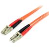 StarTech.com Câble Réseau – Jarretière Fibre Optique Duplex Multimode 50/125 OM2 LC – ST – LSZH – 1 m (50FIBLCST1)(Orange)