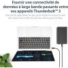 StarTech.com Câble Thunderbolt 3 (20 Gb/s) USB-C de 1 m – Compatible Thunderbolt, USB et DisplayPort – M/M (TBLT3MM1M)(20 Gb/s)