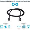 StarTech.com Câble Thunderbolt 3 (20 Gb/s) USB-C de 1 m – Compatible Thunderbolt, USB et DisplayPort – M/M (TBLT3MM1M)(20 Gb/s)