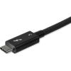 StarTech.com Câble Thunderbolt 3 vers Thunderbolt 3 de 0,8 m – 40 Gbps- Compatible USB-C – Certifié TB3 – PD 100 W – Noir (TBLT34MM80CM)(2.7ft)