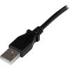 StarTech.com Câble USB 2.0 Type A vers USB Type B Coudé à droite Mâle / Mâle – Adaptateur pour imprimante 1 m Noir (USBAB1MR)(1 m)