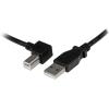 StarTech.com Câble USB 2.0 Type A vers USB Type B Coudé à droite Mâle / Mâle – Adaptateur pour imprimante 1 m Noir (USBAB1MR)(1 m)