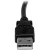 StarTech.com Câble USB 2.0 Type A vers USB Type B Coudé à droite Mâle / Mâle – Adaptateur pour imprimante 1 m Noir (USBAB1MR)(2 m)