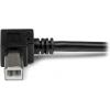 StarTech.com Câble USB 2.0 Type A vers USB Type B Coudé à droite Mâle / Mâle – Adaptateur pour imprimante 1 m Noir (USBAB1MR)(3 m)