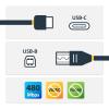 StarTech.com Câble USB 2.0 USB-C vers USB-B de 1 m – Cordon USB C vers B – Mâle / Mâle – Noir (USB2CB1M)(1 m)