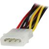 StarTech.com Câble adaptateur d&rsquo;alimentation interne LP4 (4 broches) – Mâle vers 2x SATA femelle – 30 cm (PYO2LP4LSATA)(Unique)