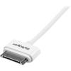 StarTech.com Câble connecteur Apple Dock 30 broches vers USB de 1 m pour iPad, iPhone, iPod – Blanc (USB2ADC1M)(0.9 m)