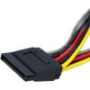 StarTech.com Câble d&rsquo;Alimentation Adaptateur en Y Molex vers Double SATA – 30 cm – 1x LP4 Mâle – 2x SATA Power Receptacle (PYO2LP4SATA)(12 inch)